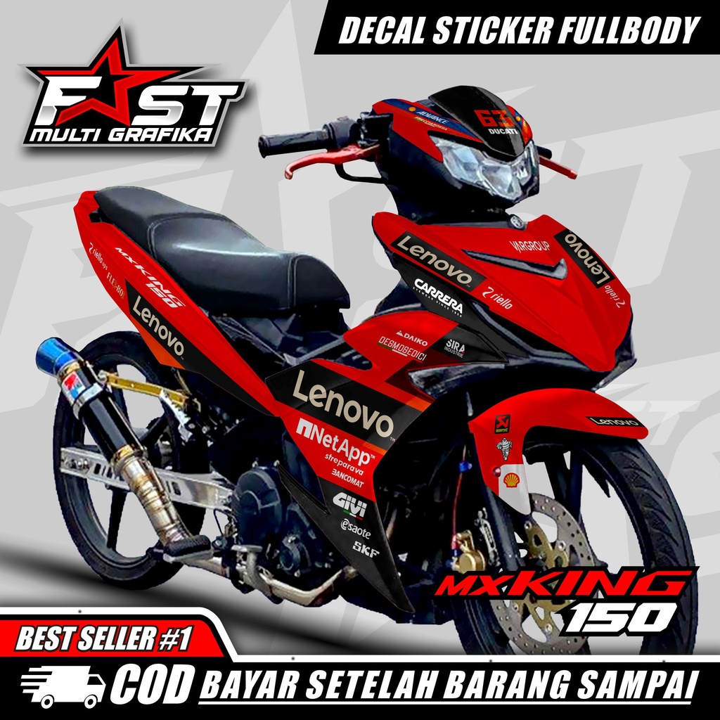 Decal Sticker Stiker MX KING variasi Decal Sticker Striping Variasi Fullbody Jupiter Mx King 150 / J
