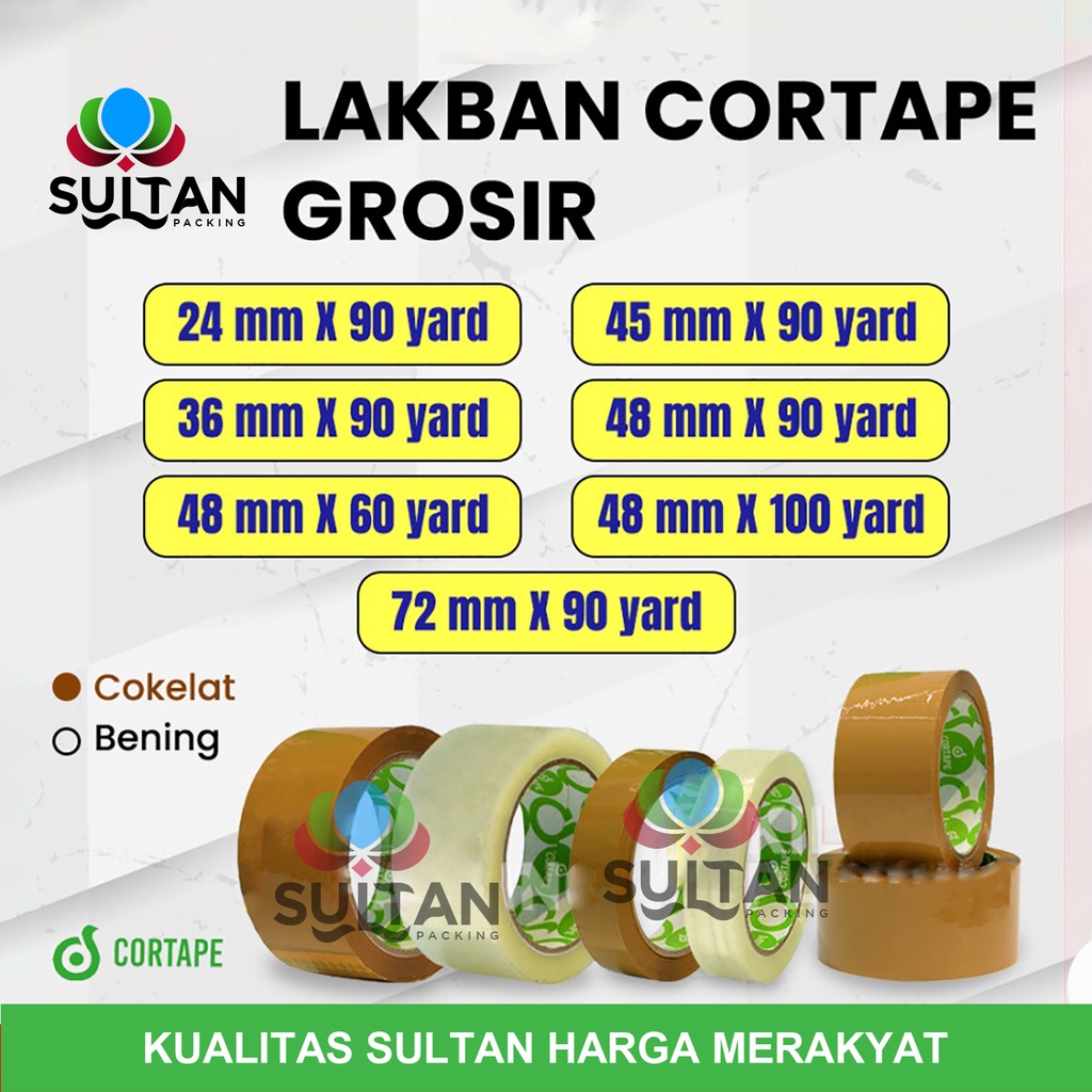 

LAKBAN CORTAPE GROSIR TERMURAH HARGA EKONOMIS - SETARA DAIMARU SATUAN