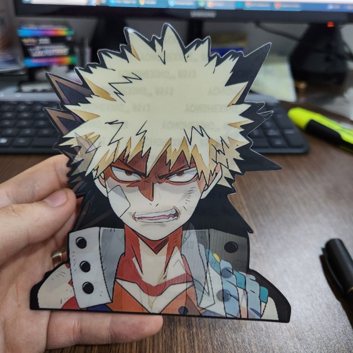 

STIKER 3D MOTION LENTICULAR ANIME - D0144 - Hero Academia - Bakugo