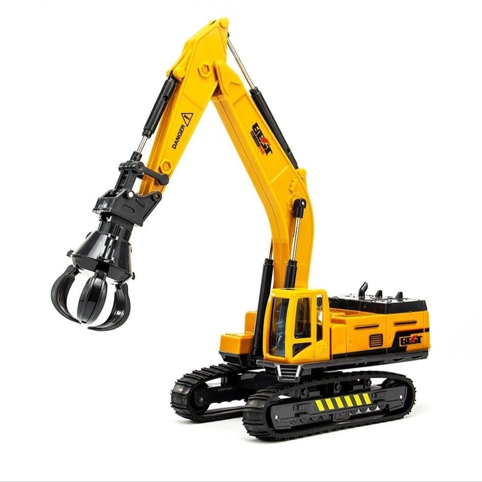 "Promo Tahun Baru" Spryz Construx Diecast Excavator B Crawler Capit (Claw) Mainan Miniatur Skala 1:5