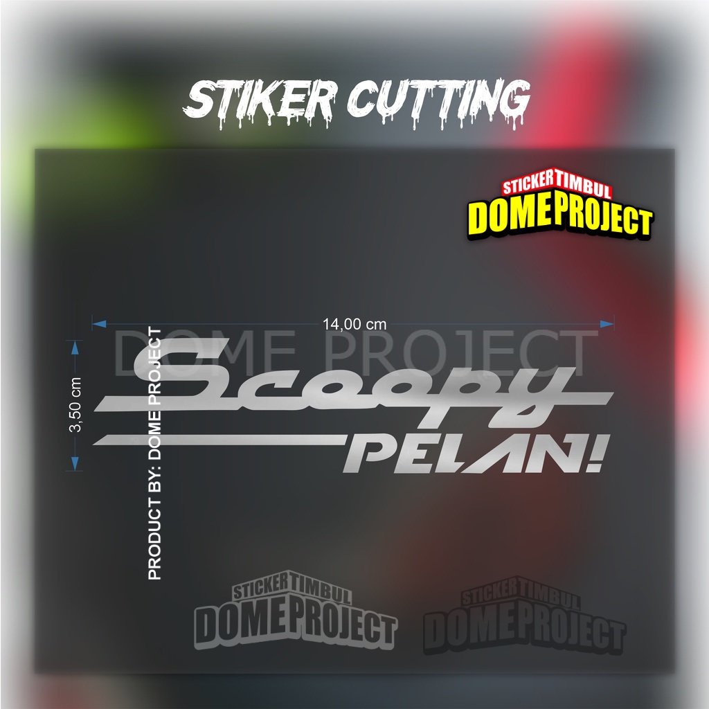 STIKER CUTTING SCOOPY PELAN PREMIUM GRADE 4 VARIAN WARNA