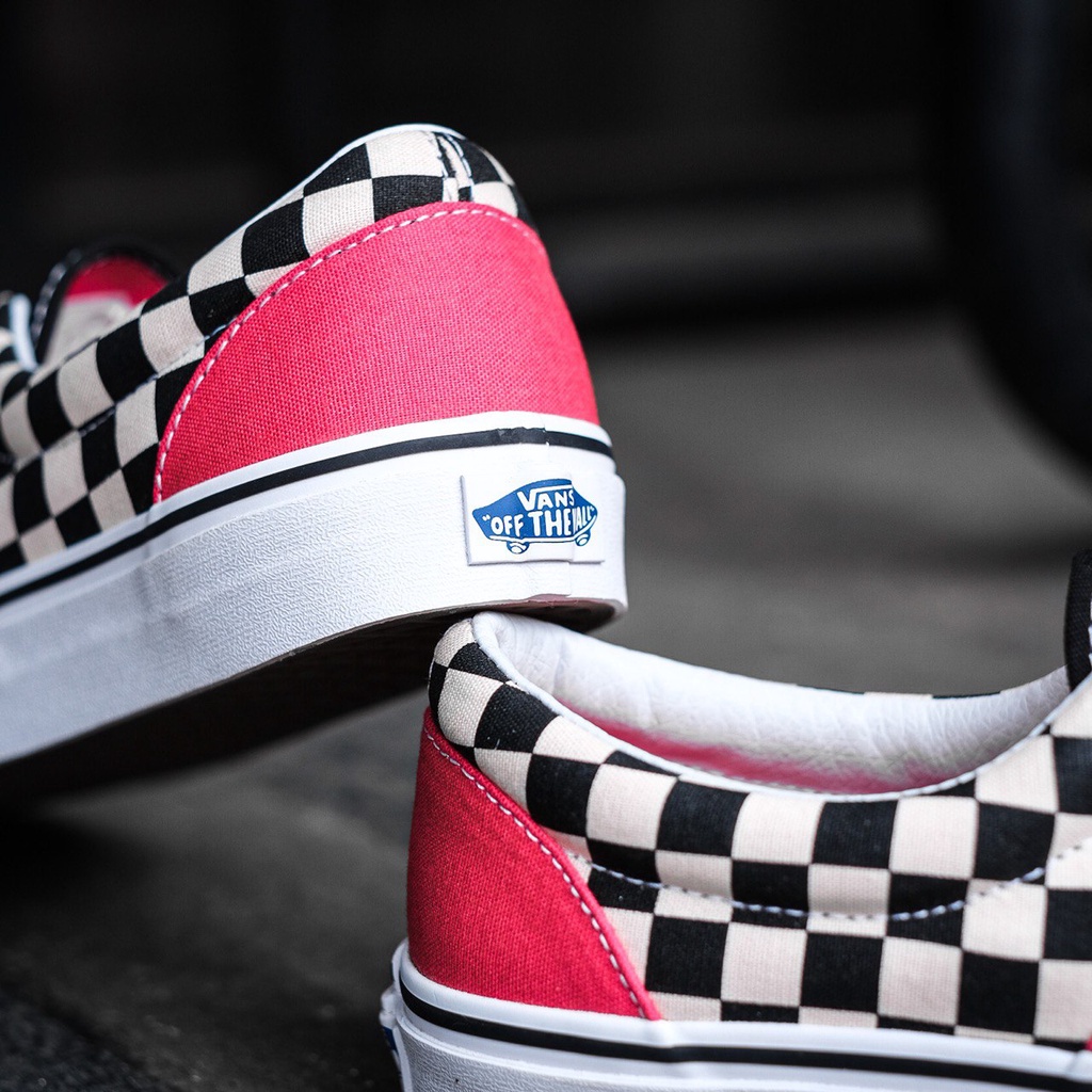 VANS ERA TWO TONE CHECKERBOARD ROUGE/RED ORIGINAL 100%