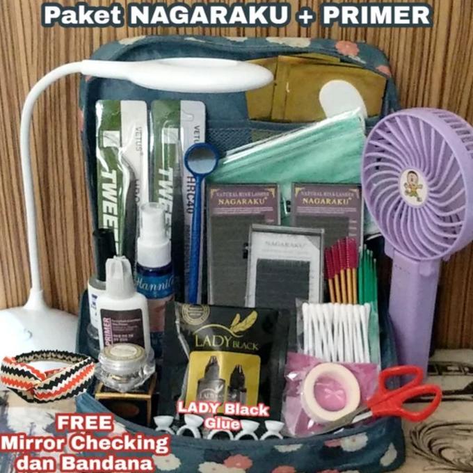 Paket Eyelash Extension Nagaraku + Primer - Kecantikan - Treatment