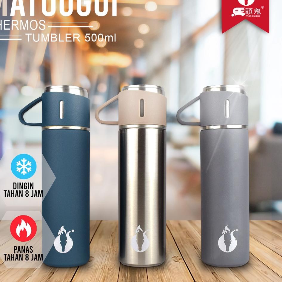 Pasti Kekinian TBESHOPINDO Botol Minum 500ml Termos Vaccum Flask Panas Dingin A36321-3