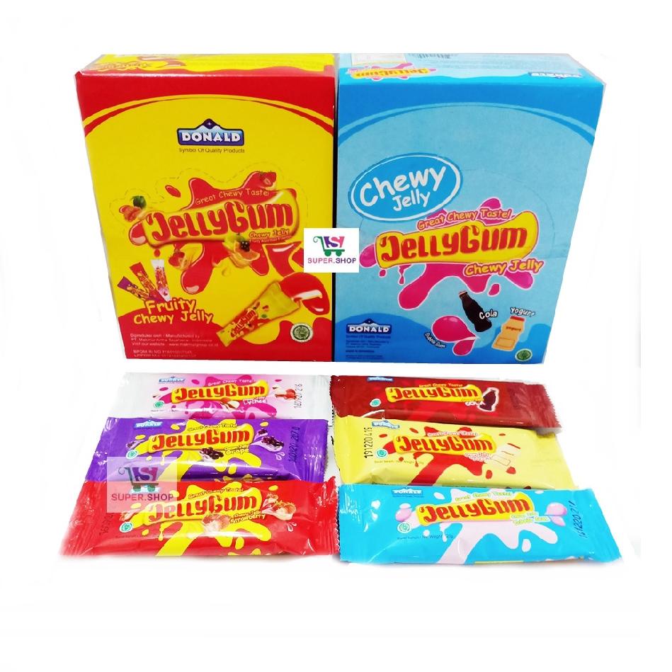 

Real produk--Jelly Gum Fruity / Yoghurt Chewy Jelly (isi 24pcs)