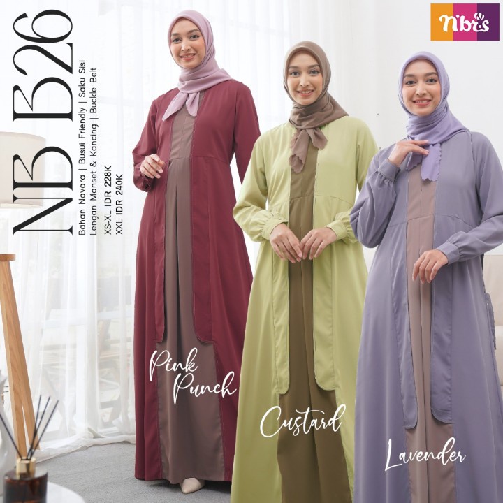 Nibras Gamis NB B26 / NBRS Terbaru 2022 / dress / maxy / fashion muslim