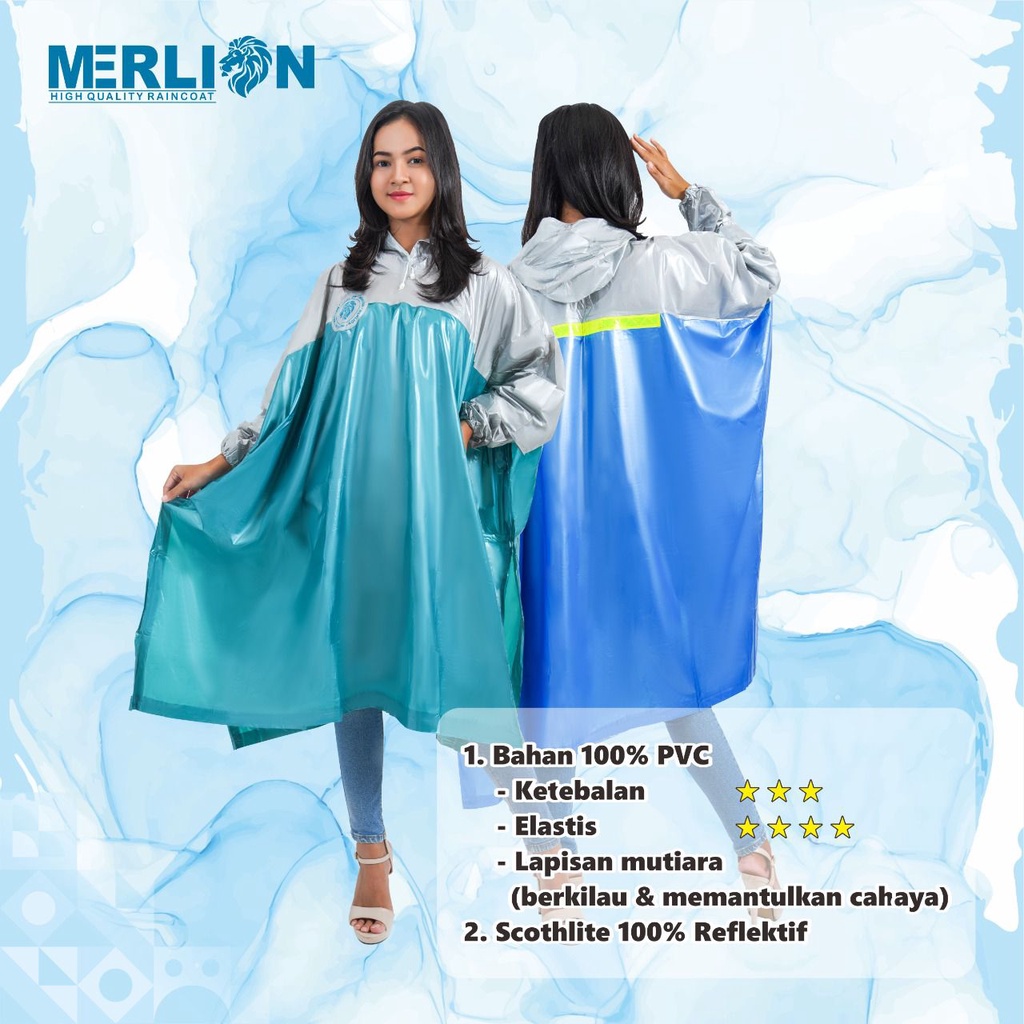 Jas Hujan Poncho Lengan Merlion MPCL 127 Ponco Tangan