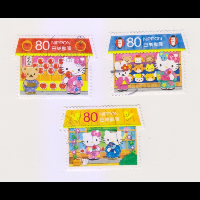 

Bergaransi Perangko Anime, Nippon Jepang, House Shaped Hello Kitty,22 Jun 2012,3V Terlaris