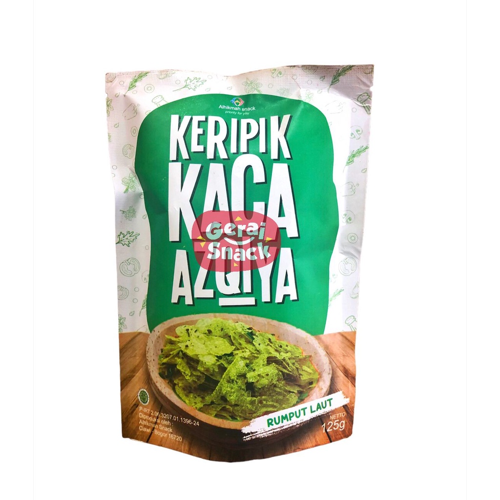 Keripik Kaca Azqiya Pedas Daun Jeruk Renyah &amp; Bumbu Tebal 125g