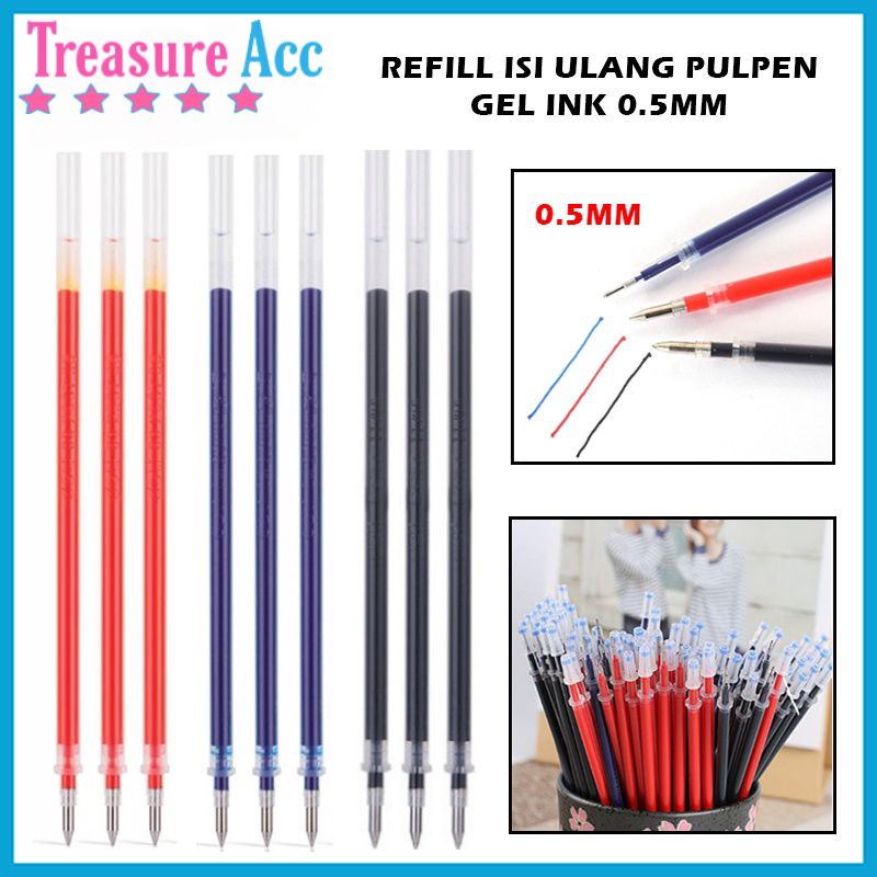 

ISI ULANG TINTA PULPEN PENA GEL MIMI 0.5MM STANDART PULPEN GEL MIMI