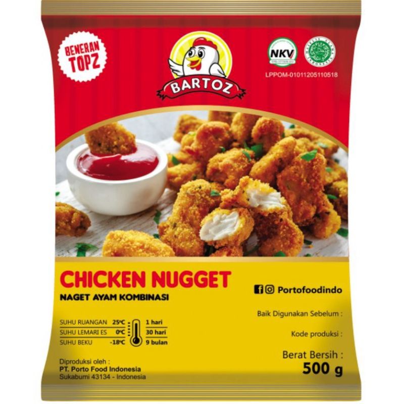 

Chicken Nugget Bartoz 500 g Naget Ayam Bartoz