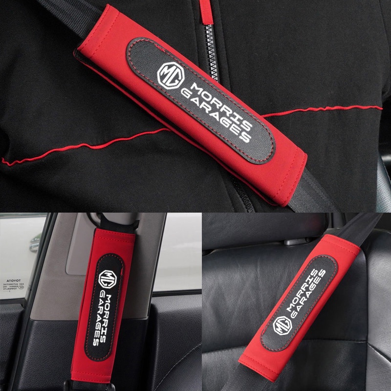 2pcs Cover Sabuk Pengaman Mobil Suede Bernapas Untuk MG MG6 7 TF ZR ZS ES HS EZS Morris 3 GS Pad Pelindung Bahu Kursi Otomatis