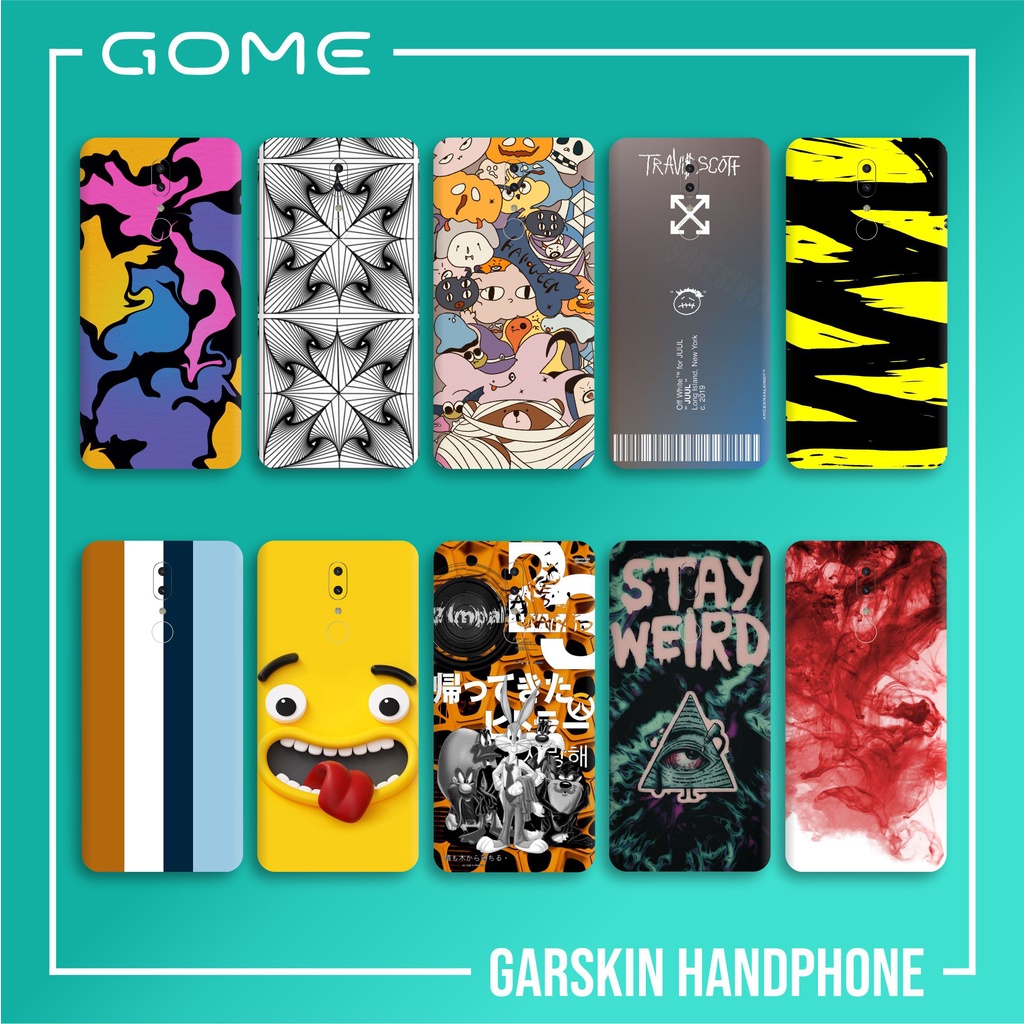 GOME FEMMY NOTE SKIN GARSKIN CASE PROTECTOR DAPAT 2 PCS FREE CUSTOM GAMBAR BEBAS BISA COD