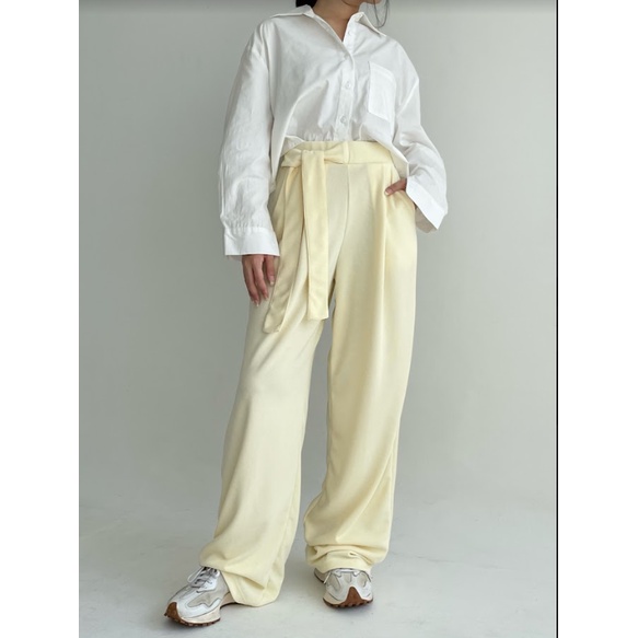 Peach Poppy LUCY Tied Pants - Celana Panjang Tali Samping Wanita