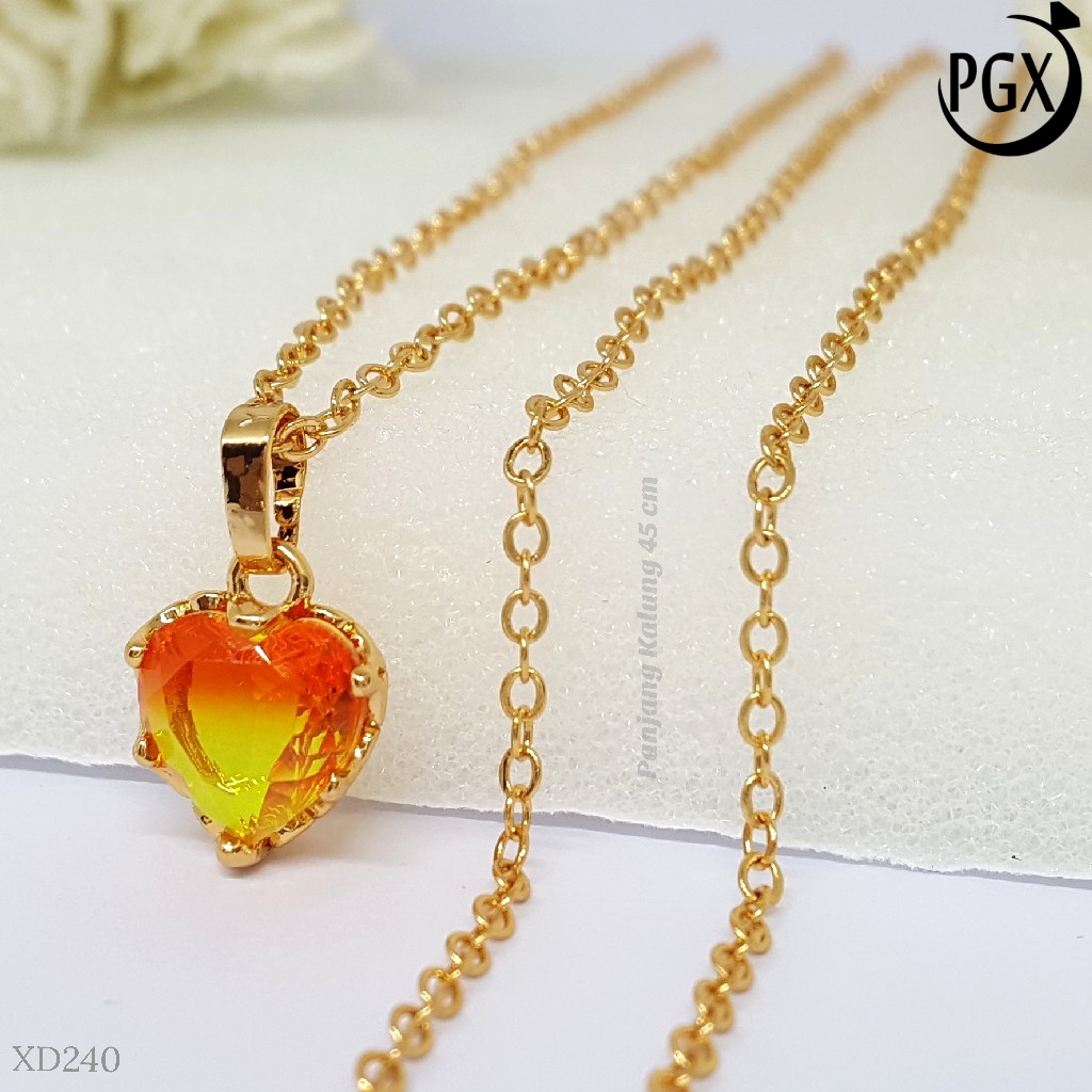 PGX Kalung Wanita Xuping Perhiasan Lapis Emas Aksesoris Fashion Premium - XD015