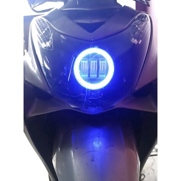 LAMPU TEMBAK DAYMAKER 3 LENSA KOTAK BULAT SPOT LIGHT MOTOR MOBIL SUPER TERANG CAHAYA NYEBAR UNIVERSAL ALL MOTOR