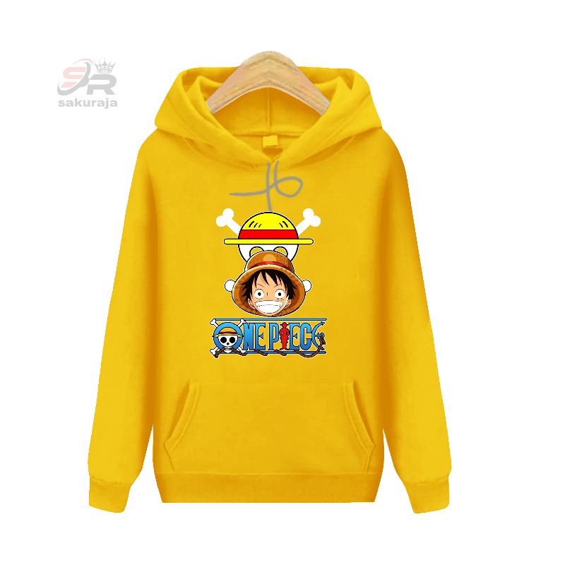 sweater hoodie anak Luffy one piece/model kekinian/umur 3-17 tahun/bisa COD