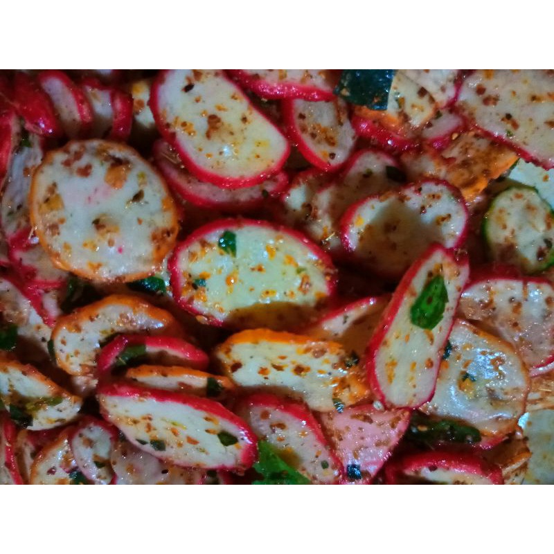 

KERUPUK SEBLAK BANTET PEDAS DAUN JERUK / KERUPUK SEBLAK PEDAS DAUN JERUK