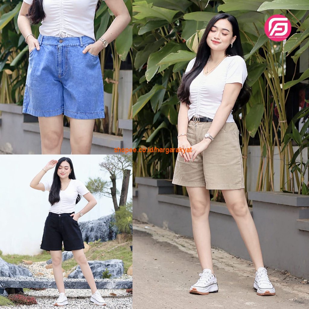 Hotpants Summer Polos Wanita Celana Pendek Wanita Pastel SIAP KIRIM