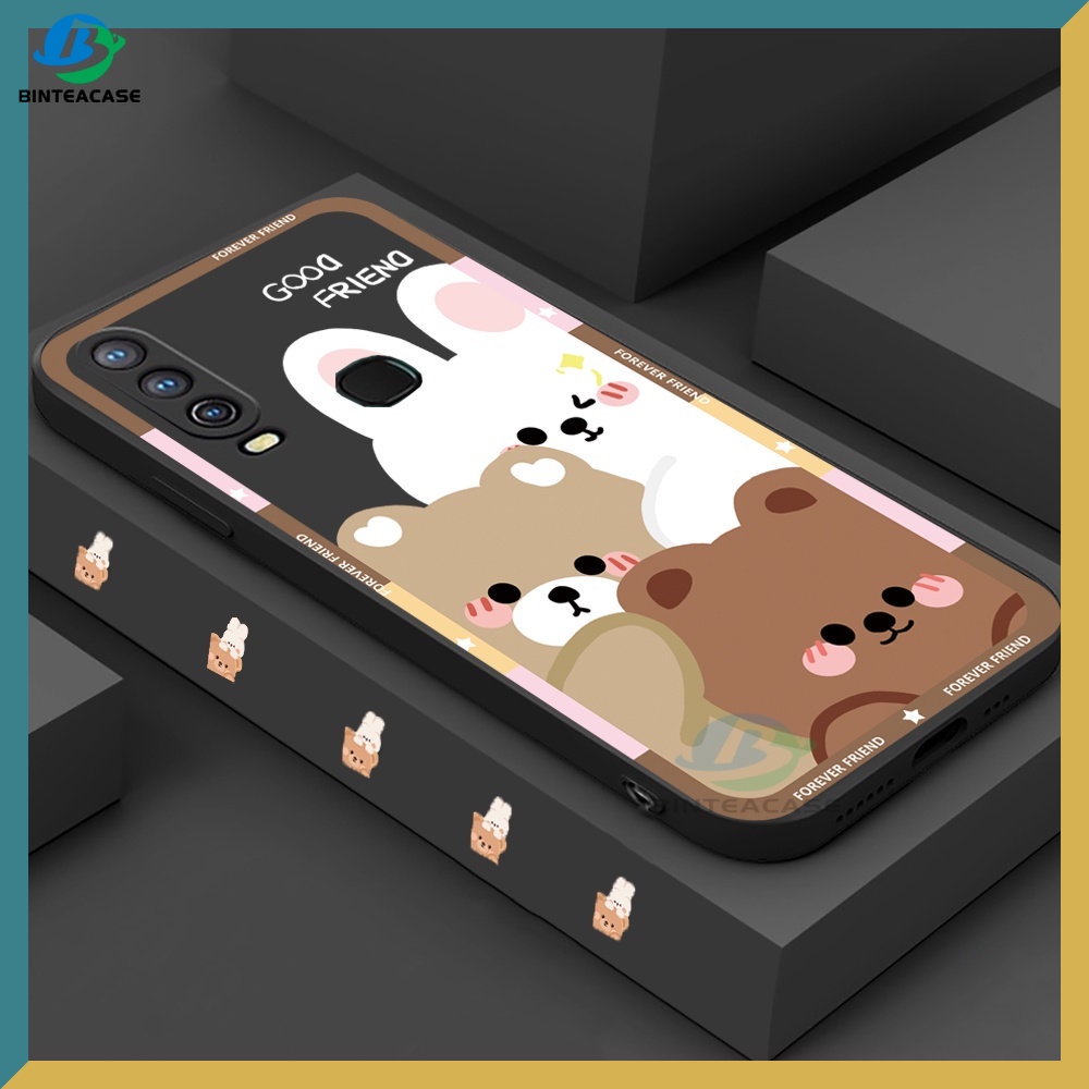 Casing Silikon Huawei Y6P Y7A Y6 Pro Y7 Pro 2019 Y9S P30 Lite Nova 7i Nova 5T Nova 3i Motif Beruang Dan Kelinci