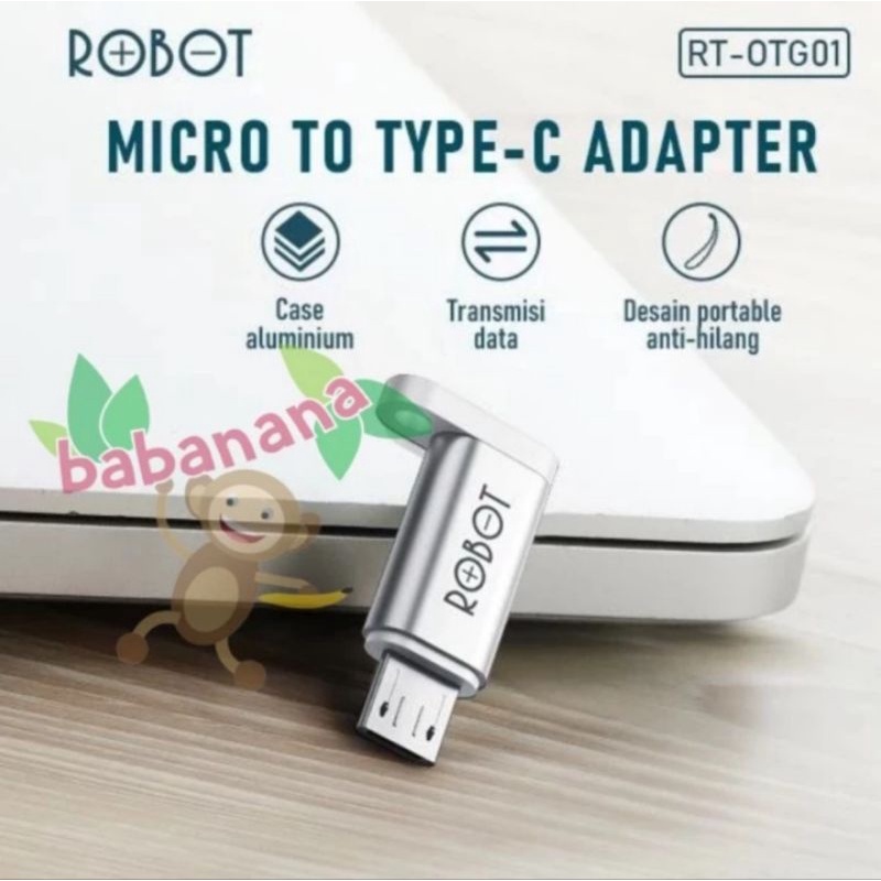 Robot RT-OTG01 Micro USB to Type-C adapter otg charger data converter