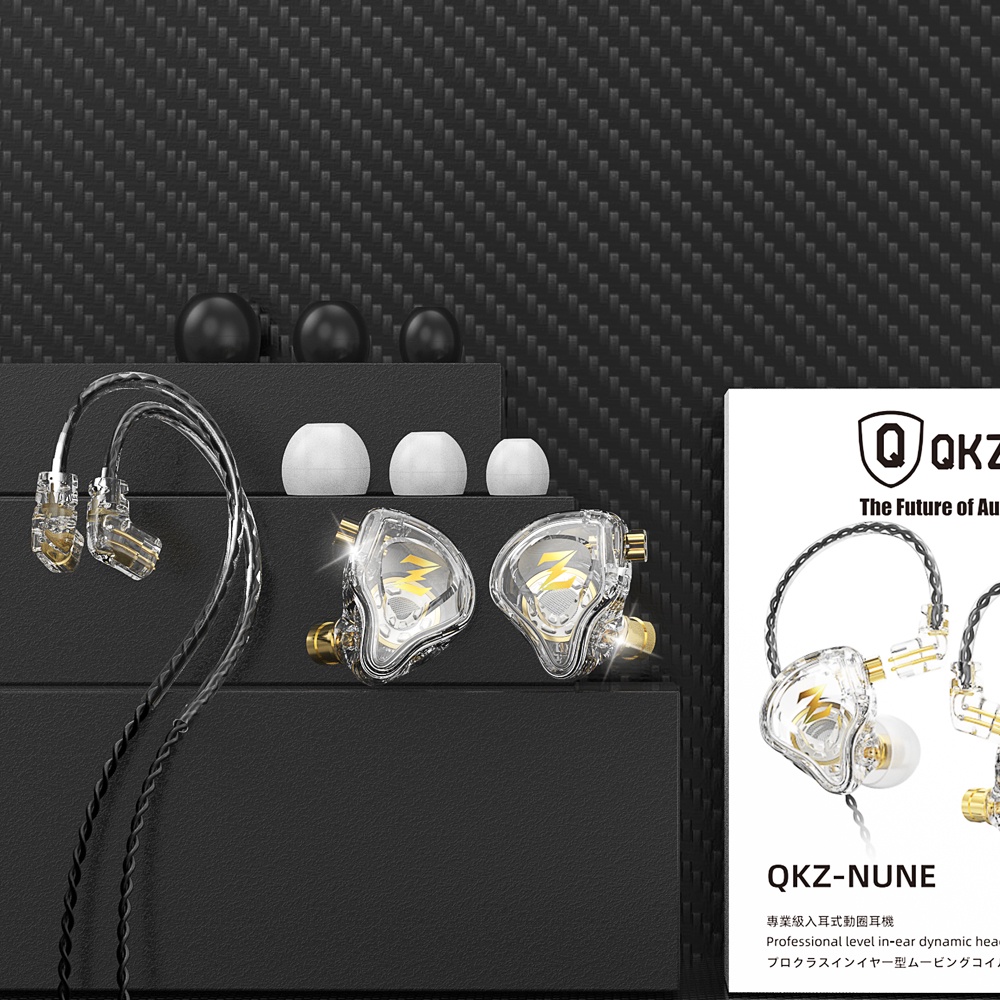 Qkz NUNE Headset Earphone Kabel Stereo HiFi Noise Canceling Dengan Mic Untuk Olahraga