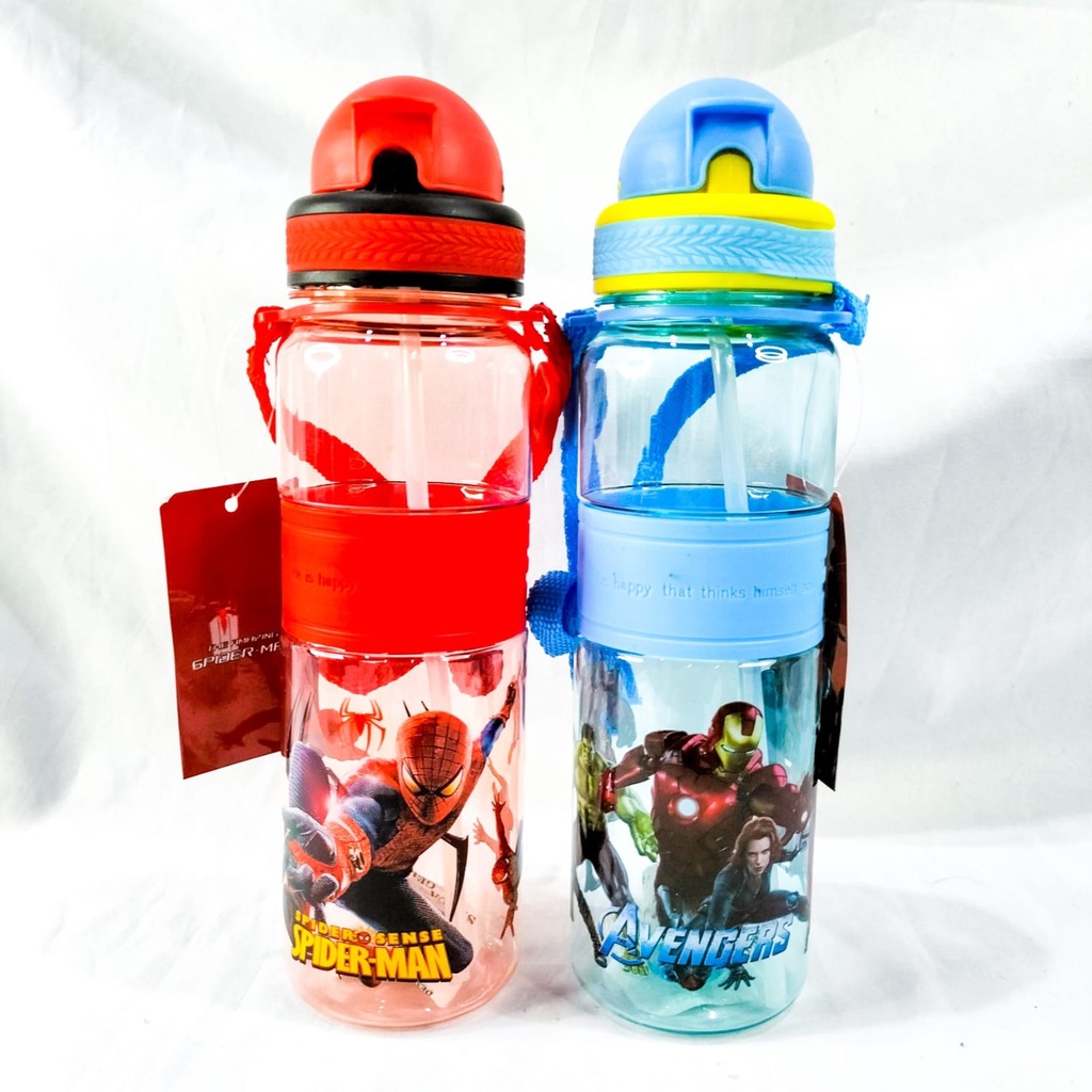 Terlaris! Murah! Botol Minum Karakter Plastik BPA FREE Cantik 500ml