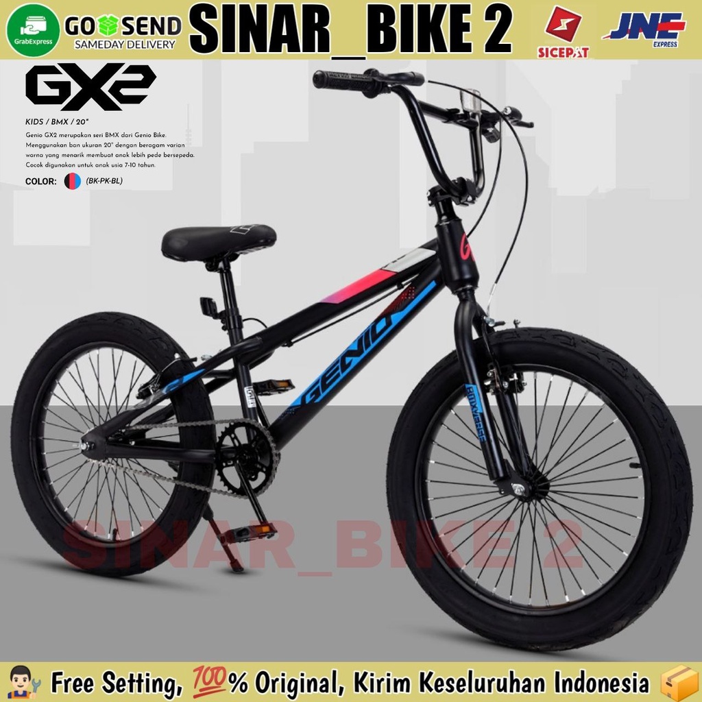 Sepeda BMX GENIO GX02 Ukuran 20 Inch Ban Jumbo 3.0