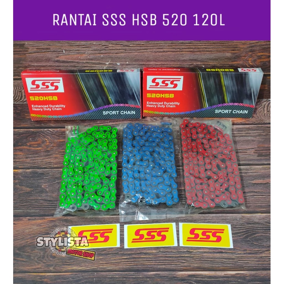 RANTAI SSS 520 120L WARNA CBR250RR R25 MT25 KLX250 NINJA 250 Z250