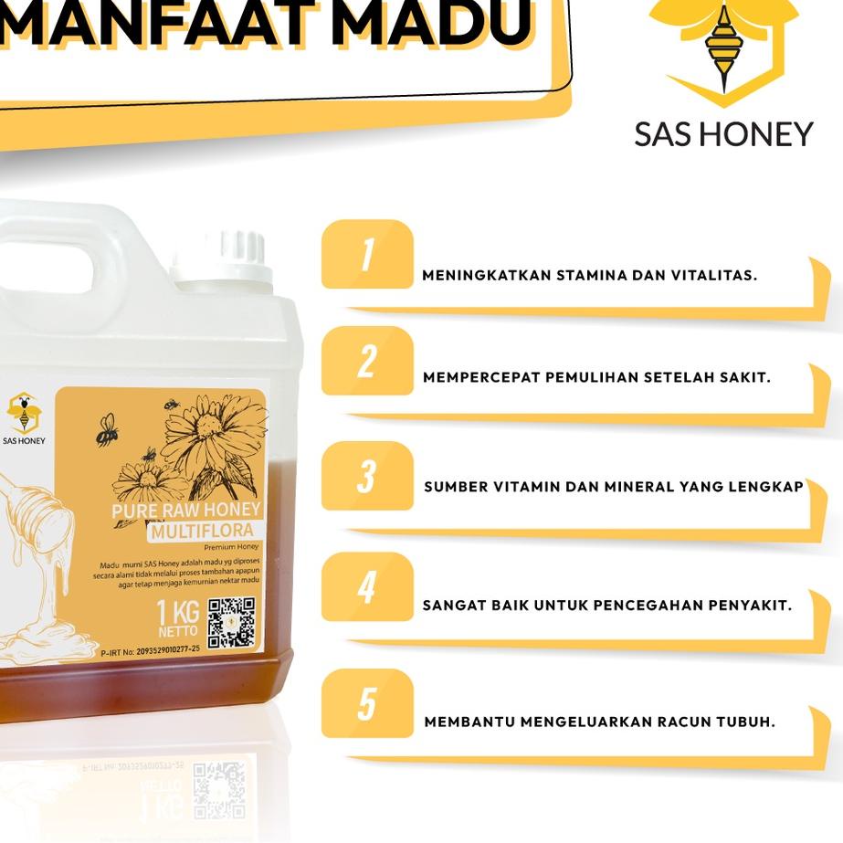 

GROSIR Madu Asli Murni 1Kg Sas Honey Nektar Bunga Multiflora !