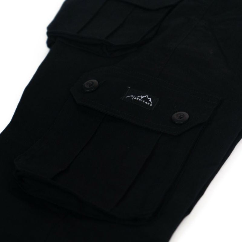 MARKICABS [Cenneth - Black] Long Cargo Pants