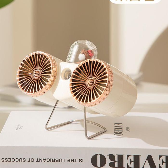 Limited  Nano Spray Dengan 2 Kipas Pendingin Penyegar udara Portabel Mini Spray Dual Fan Rechargeabl