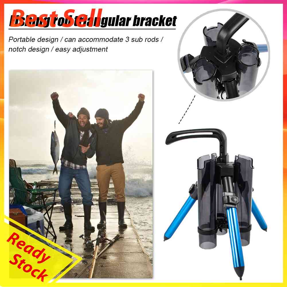 Tripod Stand Holder Joran Pancing Portable Bahan Aluminum Bisa Dilipat