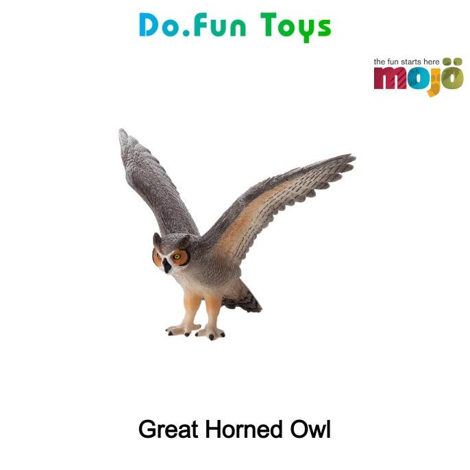 Great Horned Owl Animal Figure / Miniatur Burung Hantu Tanduk by MOJO