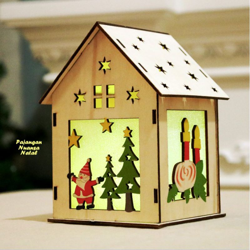 hokkiterus21⭐⭐⭐⭐⭐ LAMPU RUMAH NATAL lampu natal lampu tidur lampu kamar lampu santa hadiah natal L006