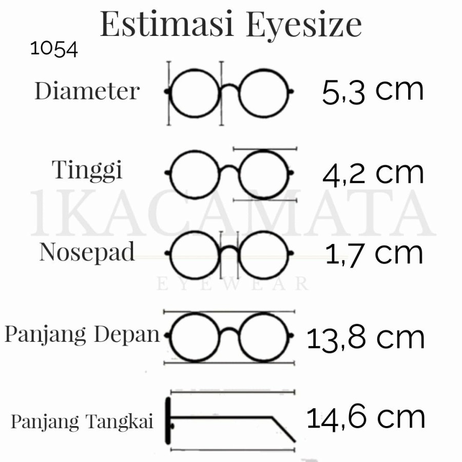 PAKET KACAMATA FRAME + LENSA TYPE 1054