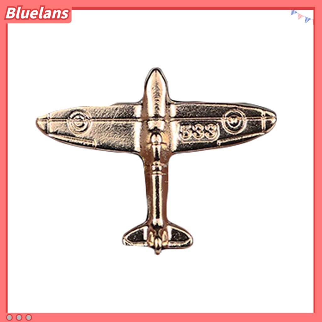 Bluelans Collar Clip Luxury Plane Shape Alloy Pilot Miniature Aircraft Collar Clip