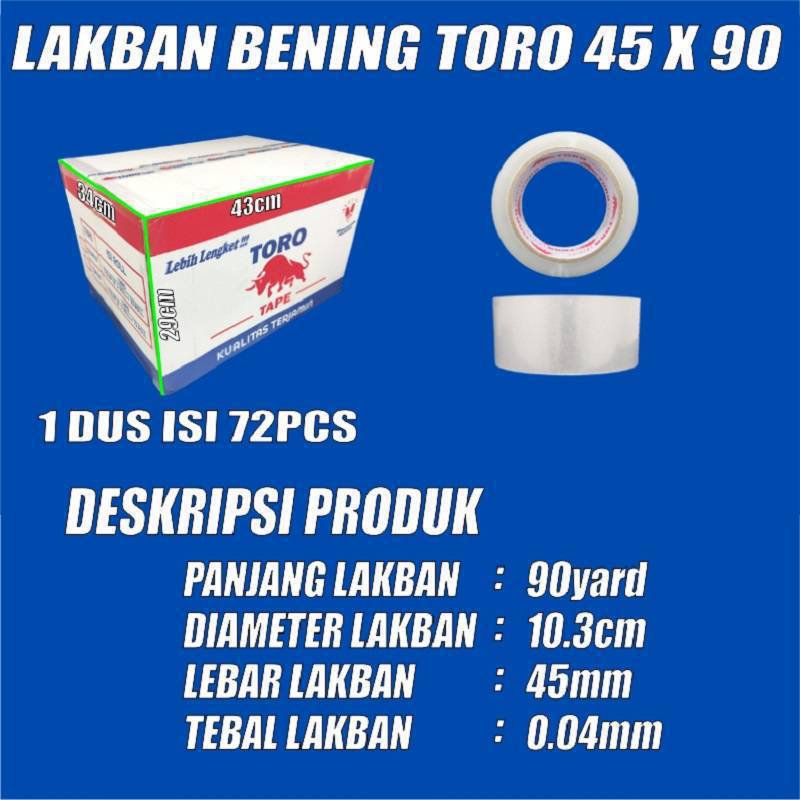 Lakban Bening / Lakban Fragile Trifinity Garansi 90M 45mmx100yard Per 1 pcs Var