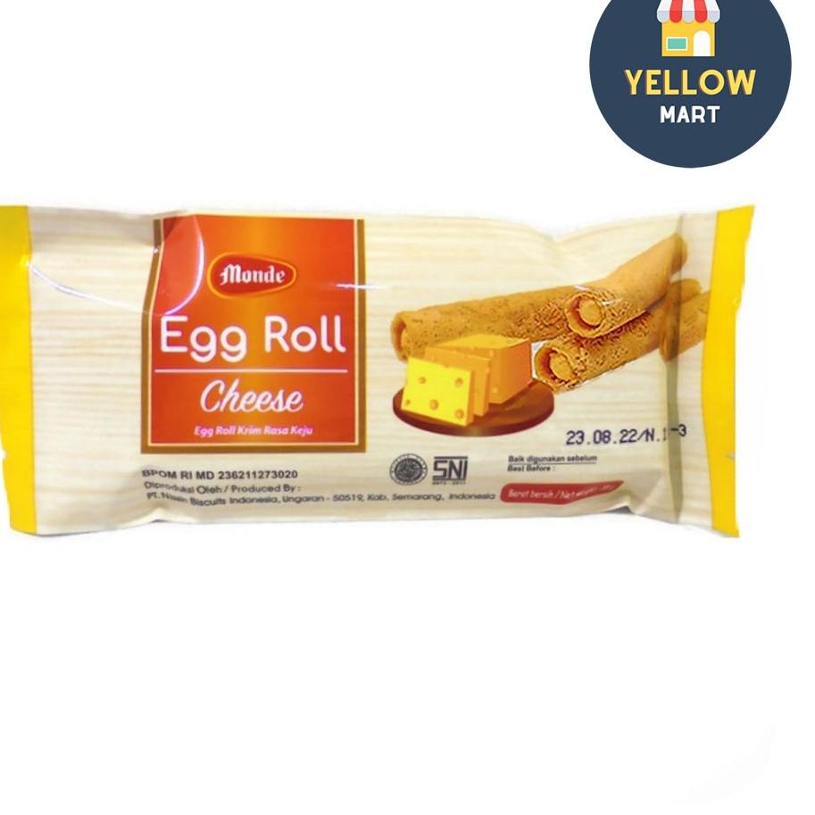 

EXCLUSIVE!Monde Egg Roll Stick Chocolate, Strawberry & Cheese Snack Isi 10 pcs YELLOWMART|RA3