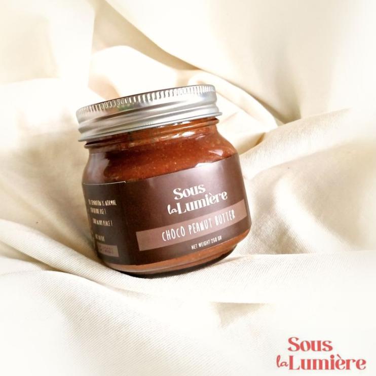 

10.10 Terlaris Choco Peanut Butter 250 gram Selai Kacang Cokelat No Sugar Keto Vegan Diabetic Sous la Lumière !!!