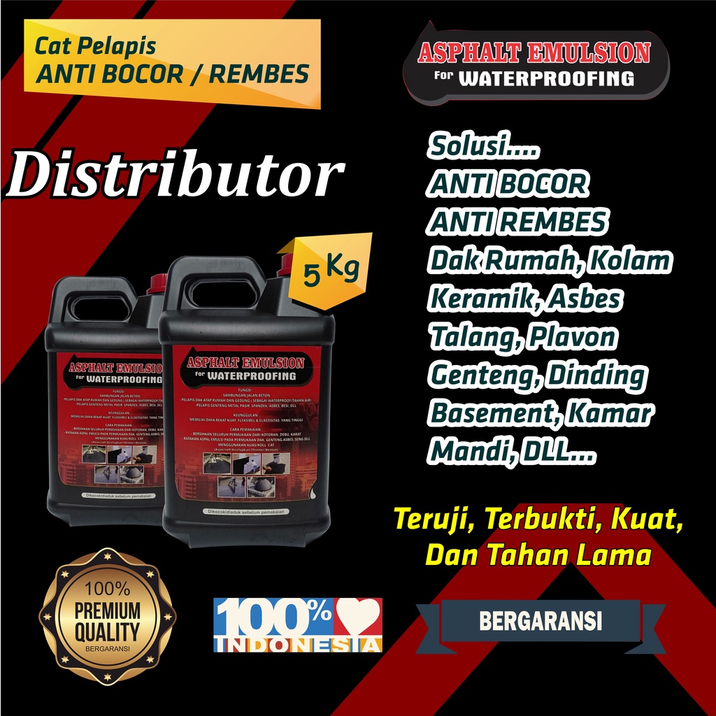 Aspal Cair Anti Bocor 5 Kg | Aspal Emulsion | Aspal Jalan | Aspal Kaleng | Anti Bocor | Anti Bocor S