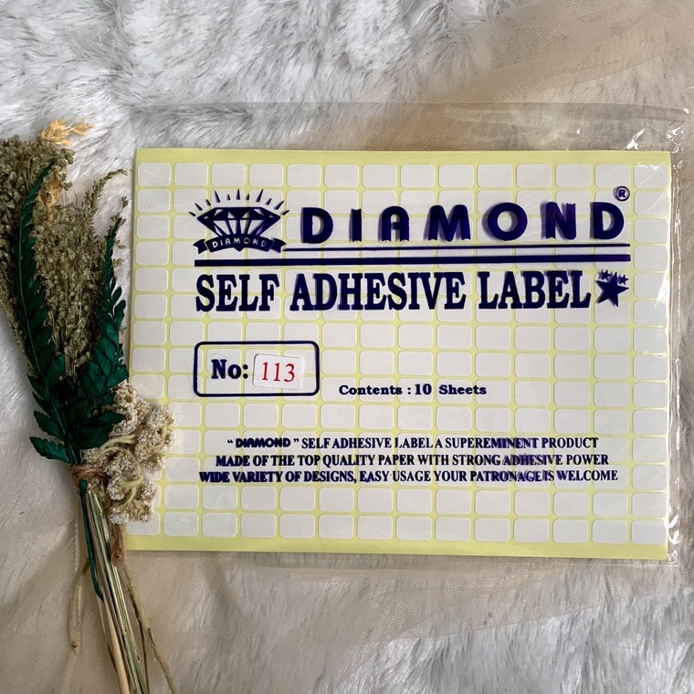 

Label 113 Sticker (1960 label/pack) 1,3 x 0,9 cm / Label Tag Nama Harga Makakan Termurah