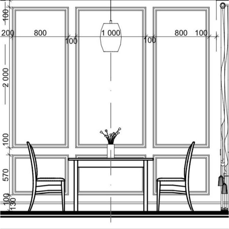 wallmoulding wall panel wainscoting list kayu profile custom furniture lemari kitchenset dll