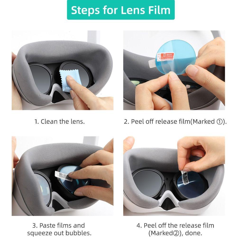 Top 6Pcs/2set Film Pelindung Kacamata VR Baru Anti Gores VR Kacamata Head Film