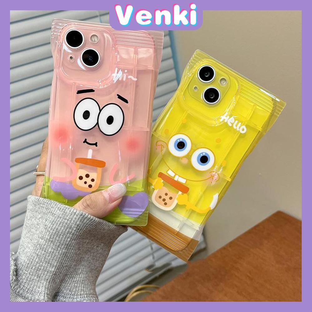 Case For iPhone 14 Pro Max Soft TPU Clear Case Snack Case Cartoon Cute Camera Protection Airbag Shockproof For iPhone 14 13 12 11 Plus Pro Max 7 Plus X XR