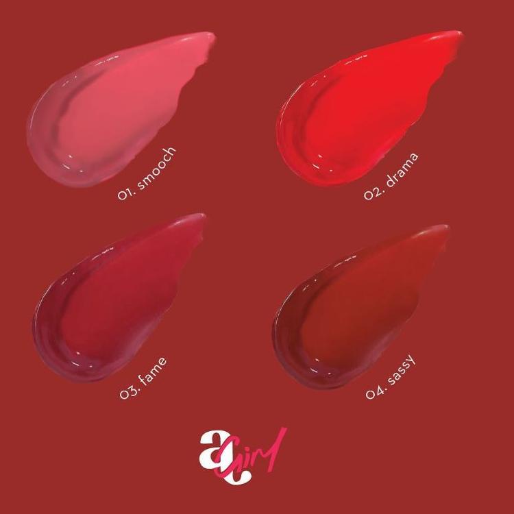 

Ready stock.. AGIRL LIP SAUCE BY ANYA GERALDINE PARTNER RESMI LIPTINT LIPGLOSS 95