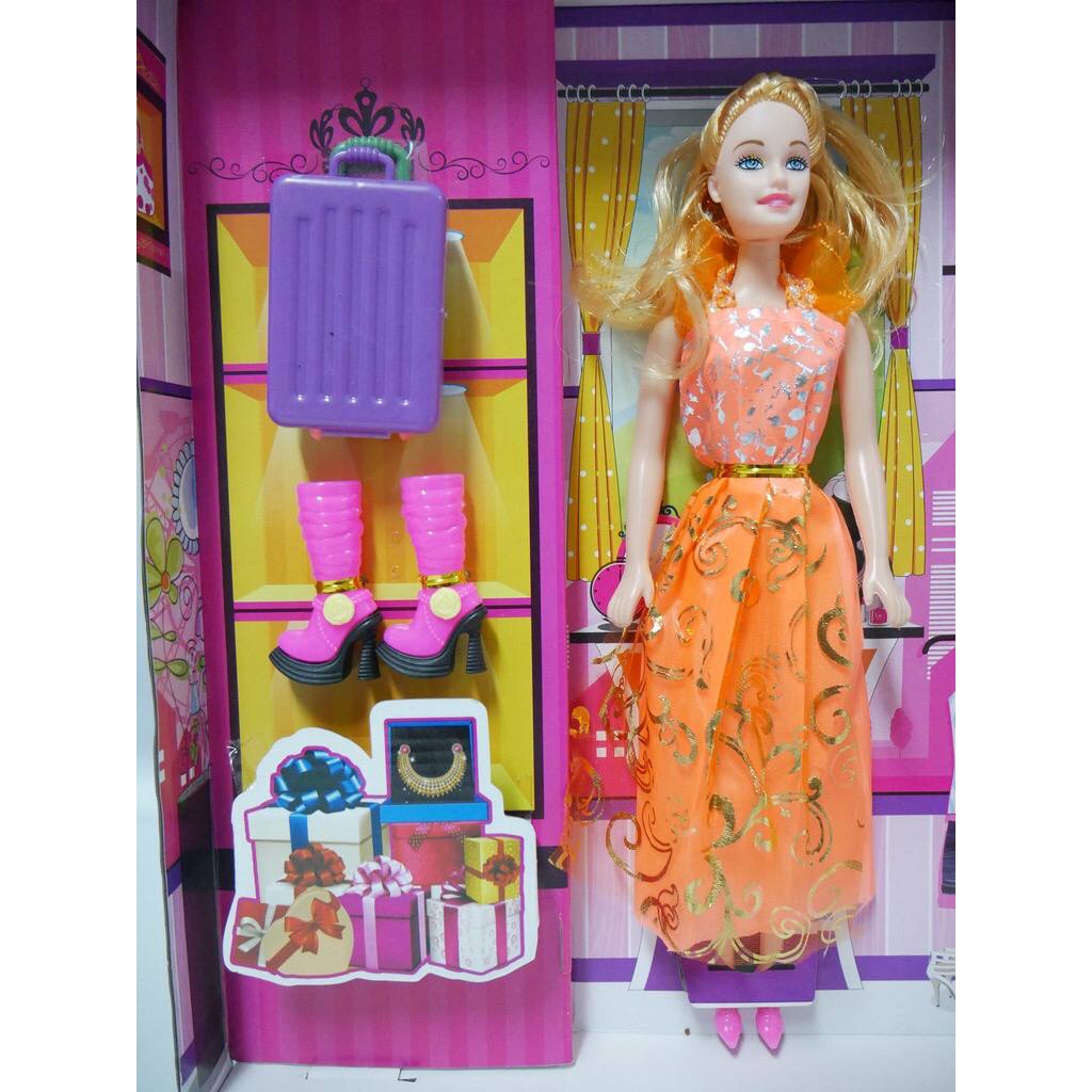 Boneka Kecil Cantik 1 Set Boneka Baju Ganti Boneka Banyak Aksesoris