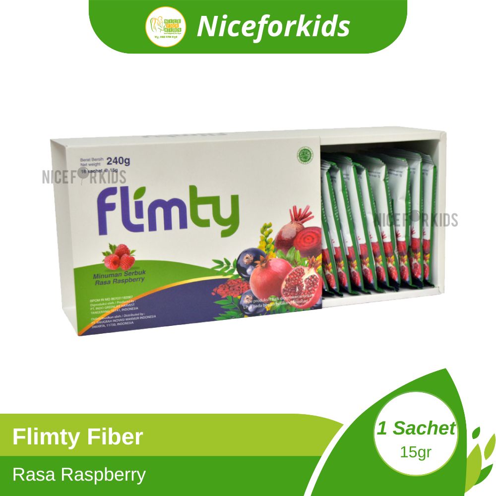 Flimty Fiber Detox 1 SACHET ECER Suplemen Pelangsing Badan Obat Diet Sehat Alami Fat Burner Eceran / Flimeal Sereal Sachet