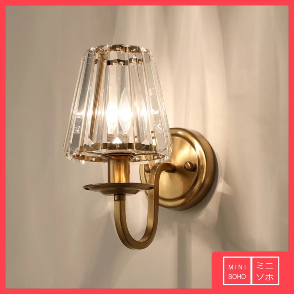 Lampu Dinding Hias Sconce Crystal Minimalis Modern Industrial