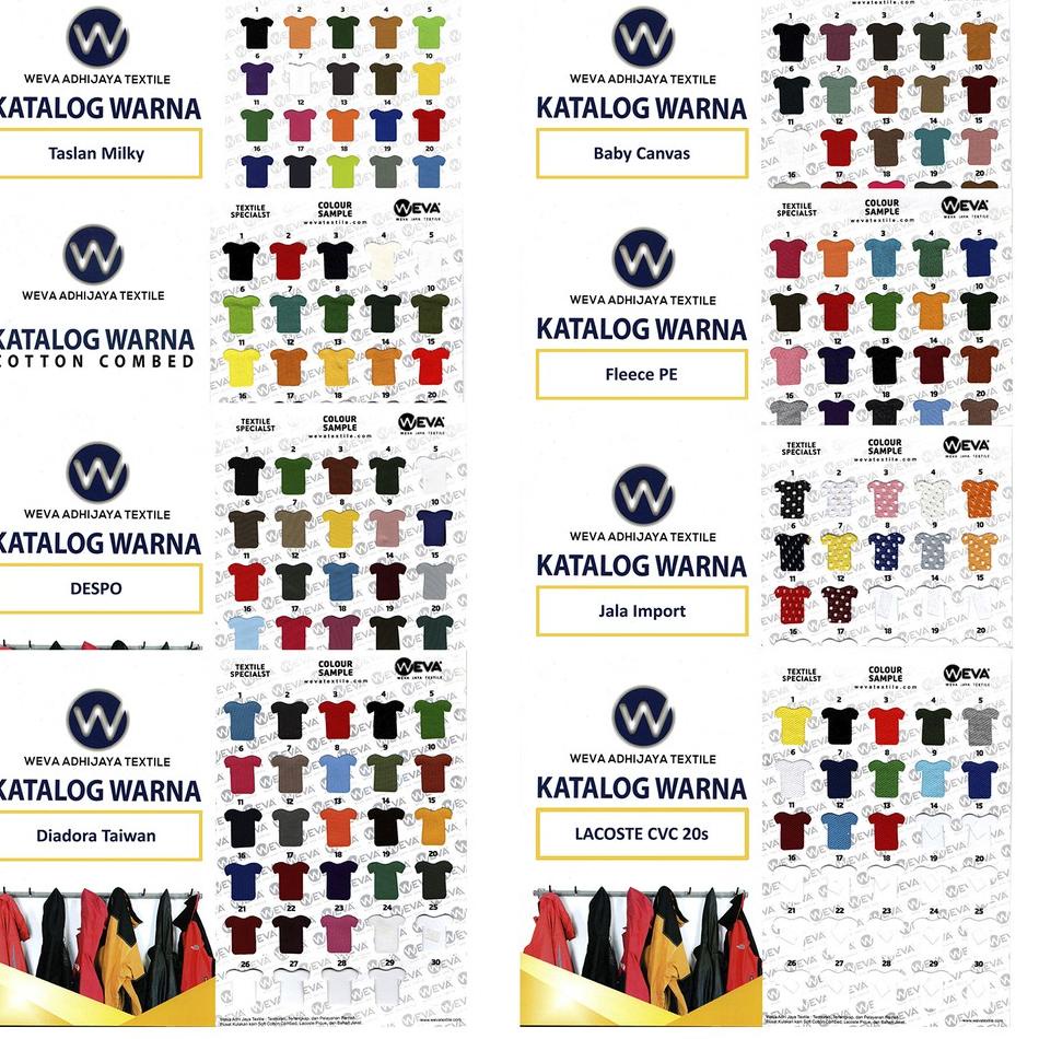 WED.18Oc22ž • Buku Katalog Bahan Kain Jaket Waterproof dan Kaos Polos dan Kaos Polo